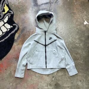 Girls grey nike tech zip
